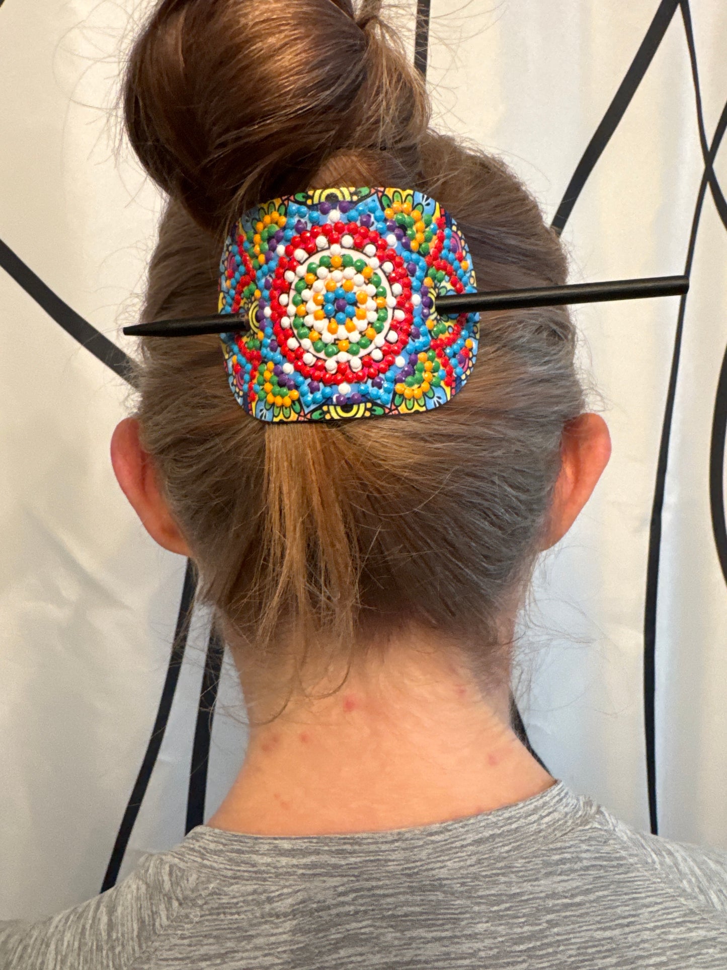 Beaded hair slide