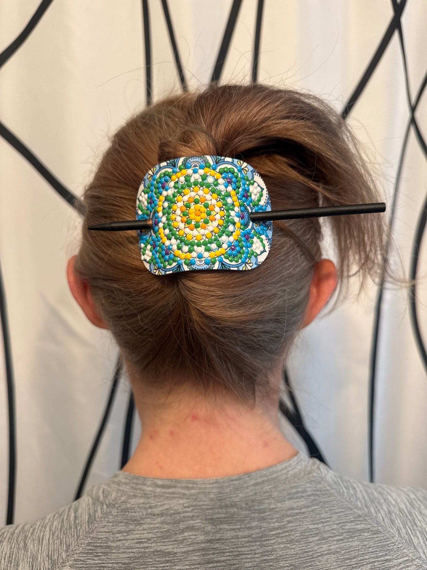 Beaded hair slide