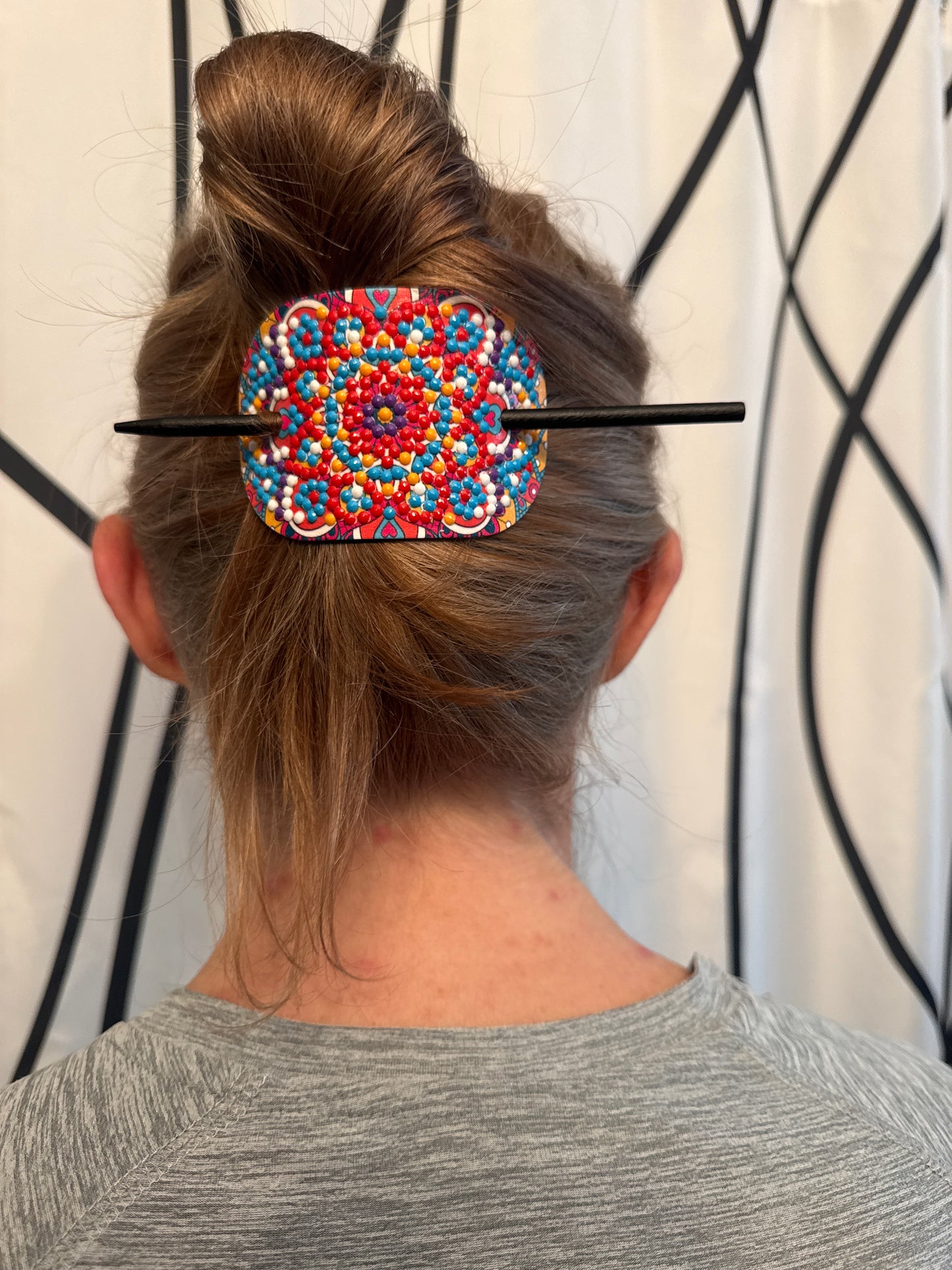 Beaded hair slide