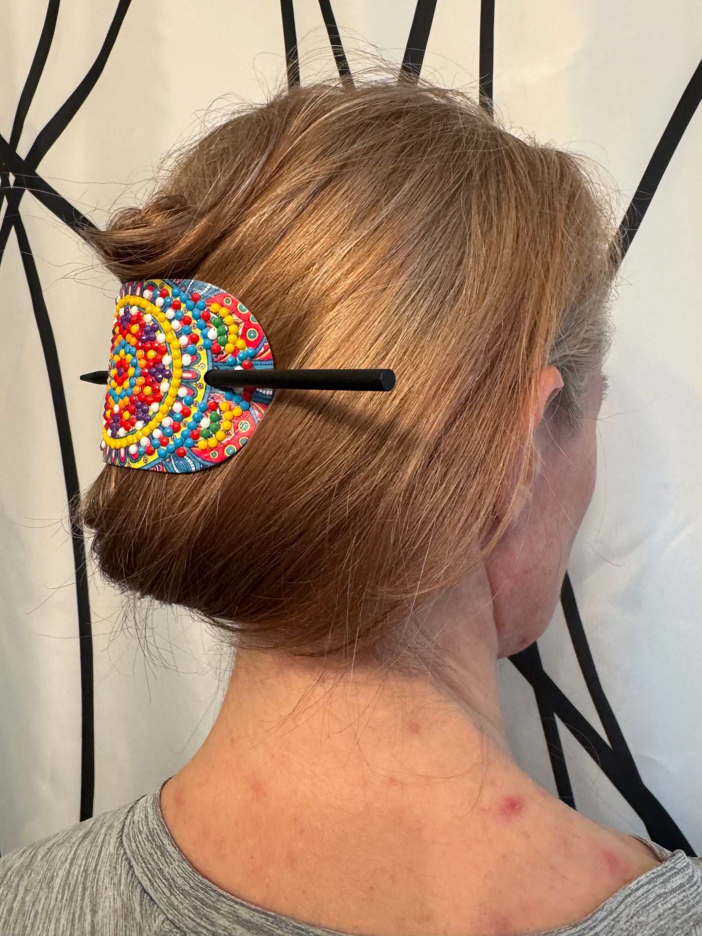 Beaded hair slide