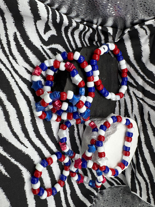 Kids and adults patriotic bracelets