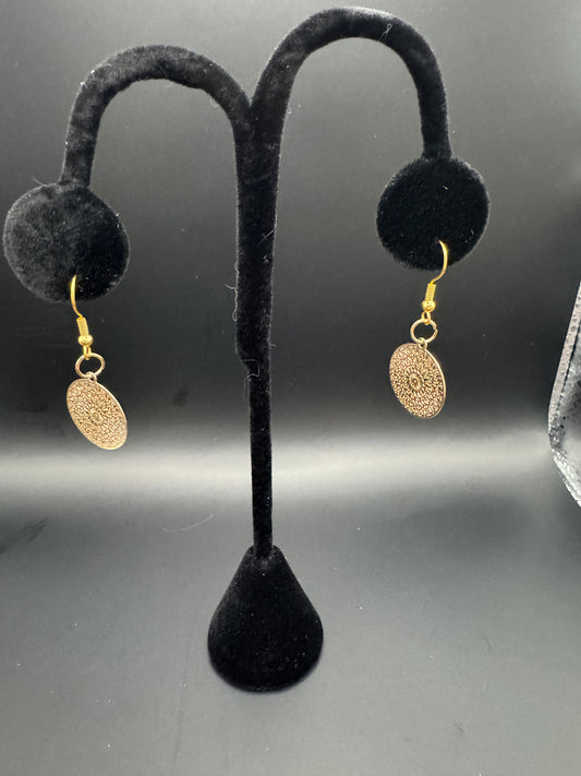 Gold coin earrings