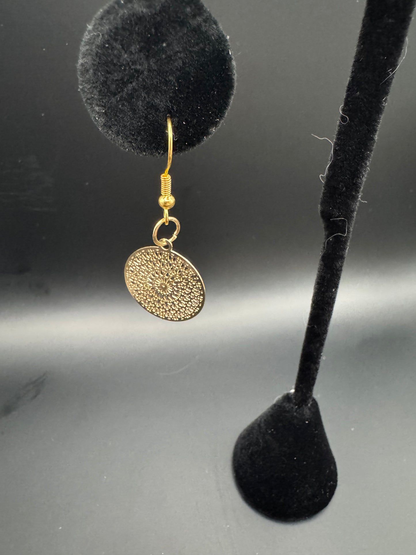 Gold coin earrings