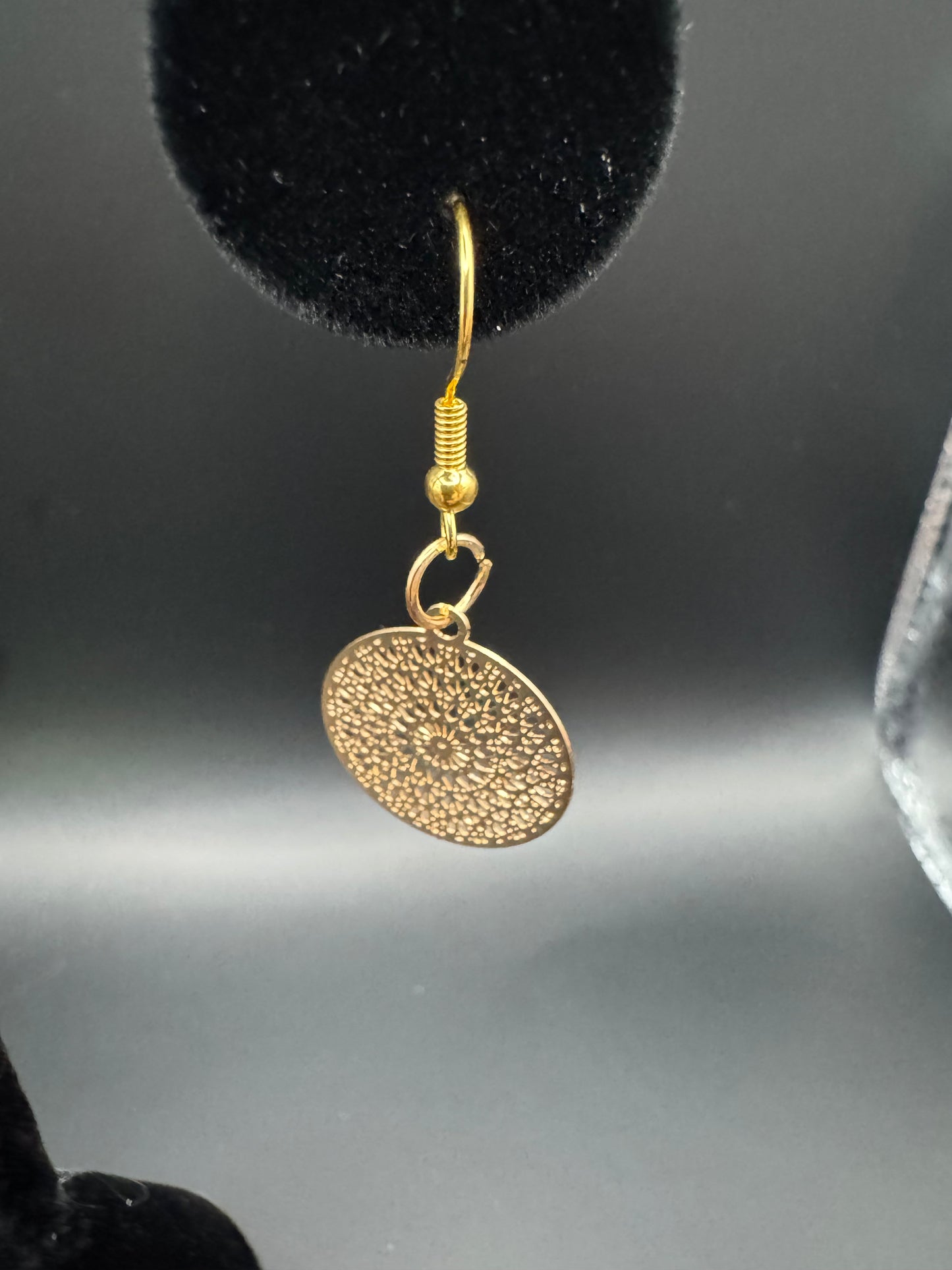 Gold coin earrings