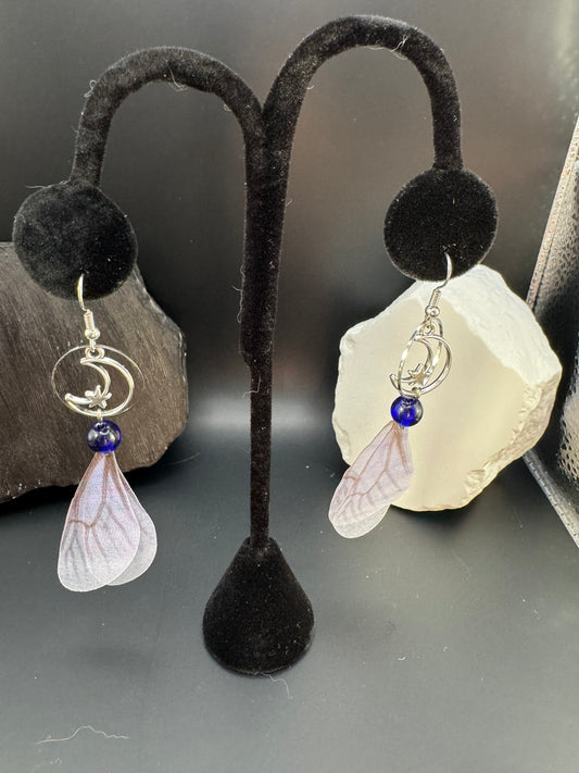 Moon butterflies earrings