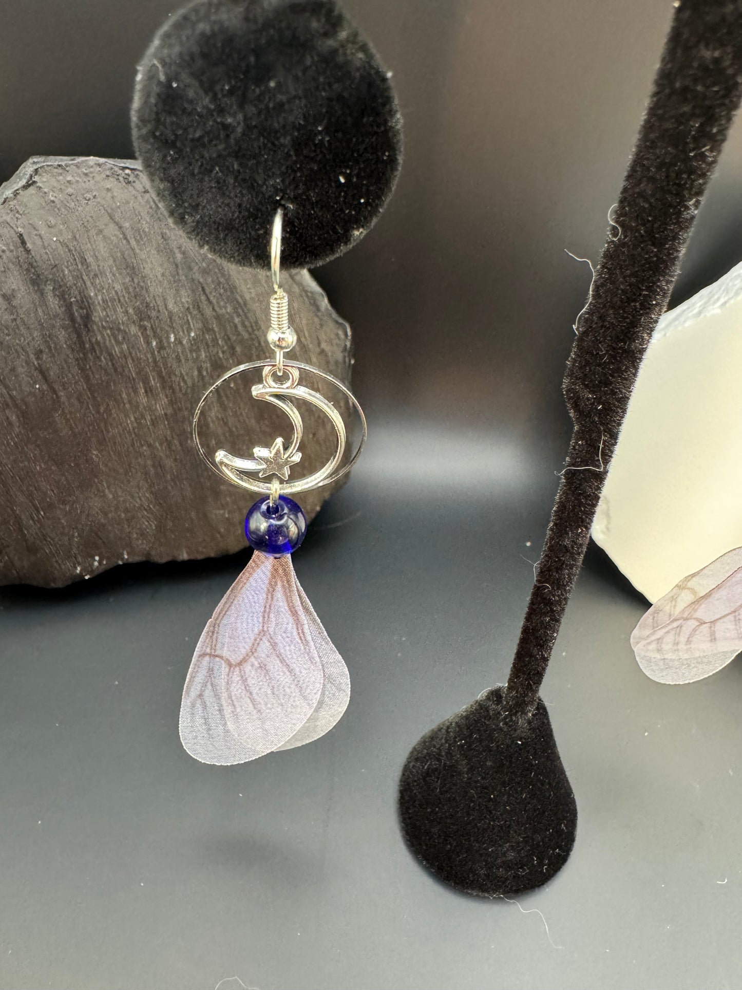 Moon butterflies earrings